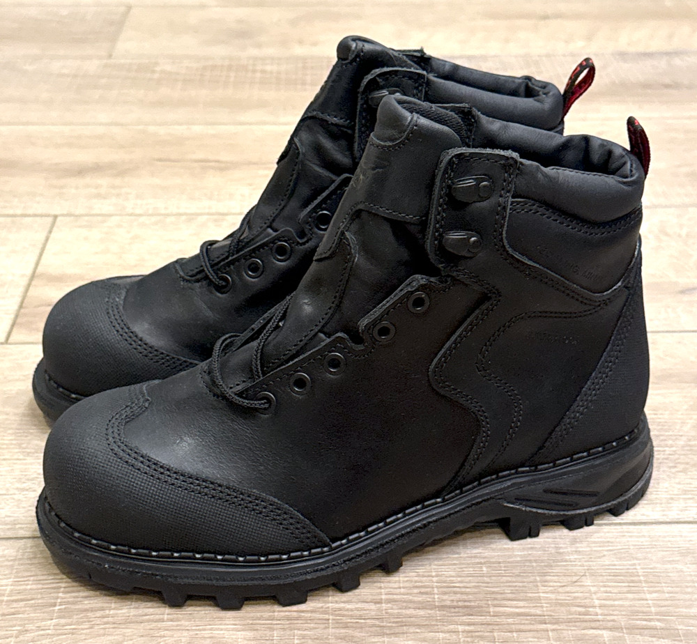 RED WING BLACK 2411 BURNSIDE 6-INCH WATERPROOF SAFETY STEEL TOE WORK BOOTS 8 H